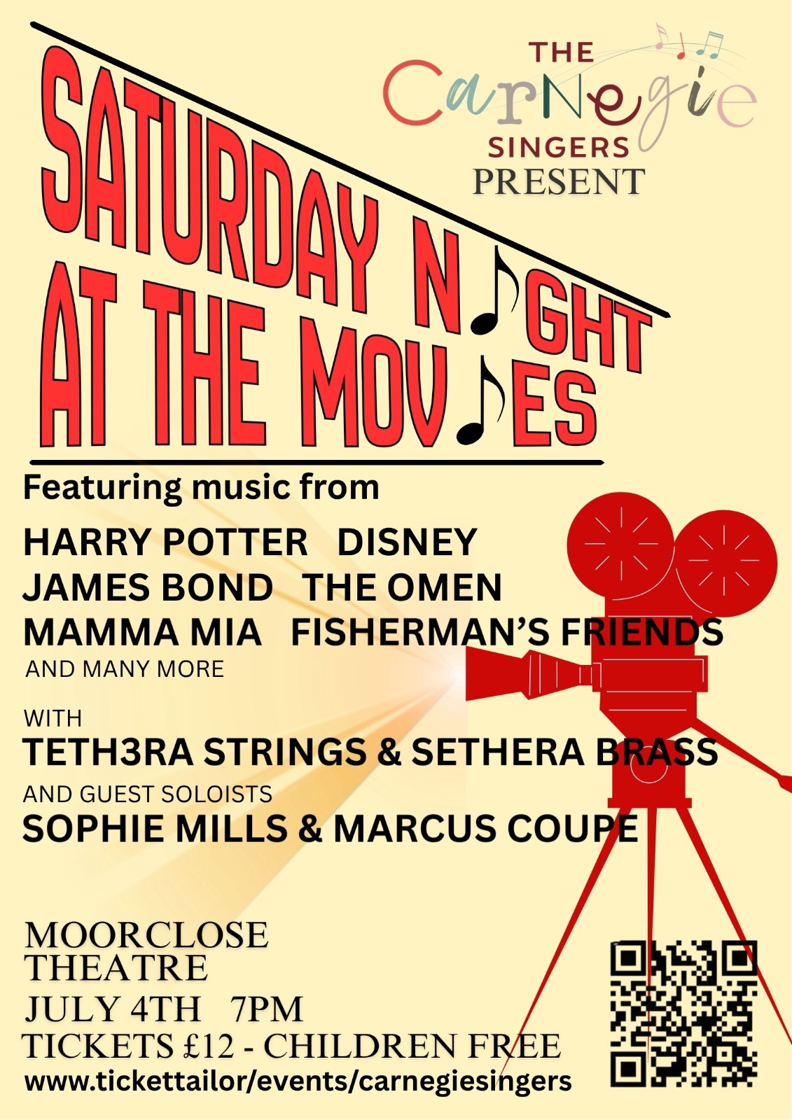 Saturday Night at the Movies concert poster